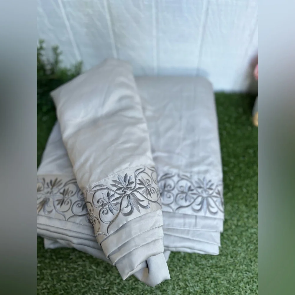 PURE PARIMA Certified Egyptian Cotton Ariane Duvet Cover grey size KING $295 NEW